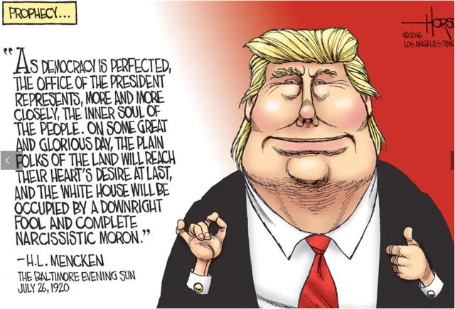 H.L. Mencken Trump cartoon