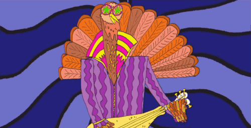 Psychedelic turkey gif