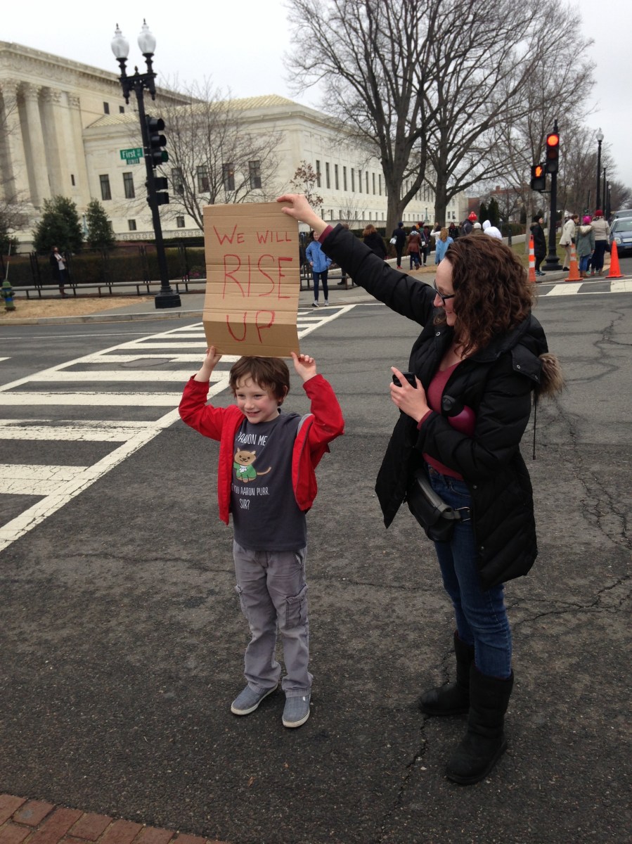 Womens march protest sign