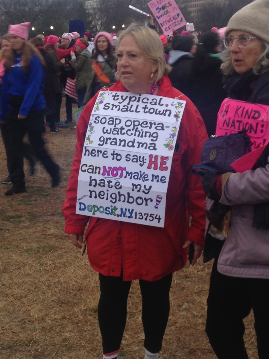 Womens march protest sign