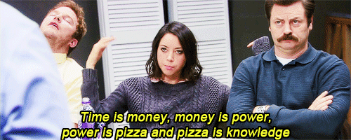 Pizza and money gif