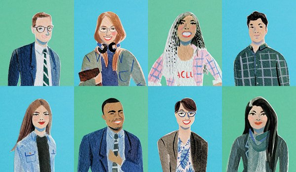 Drawings of college students