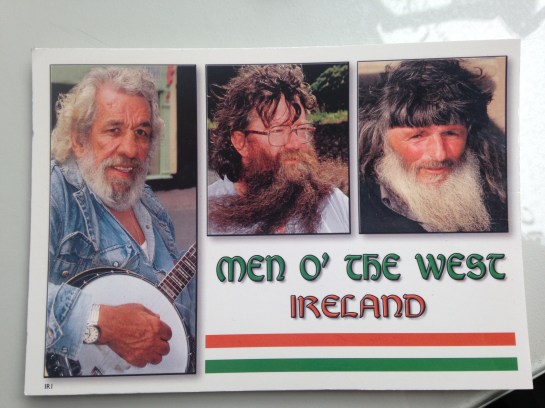 Bearded Men O The West postcard Ireland