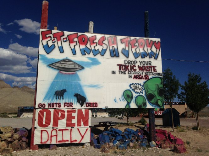 Toxic waste alien sign Nevada