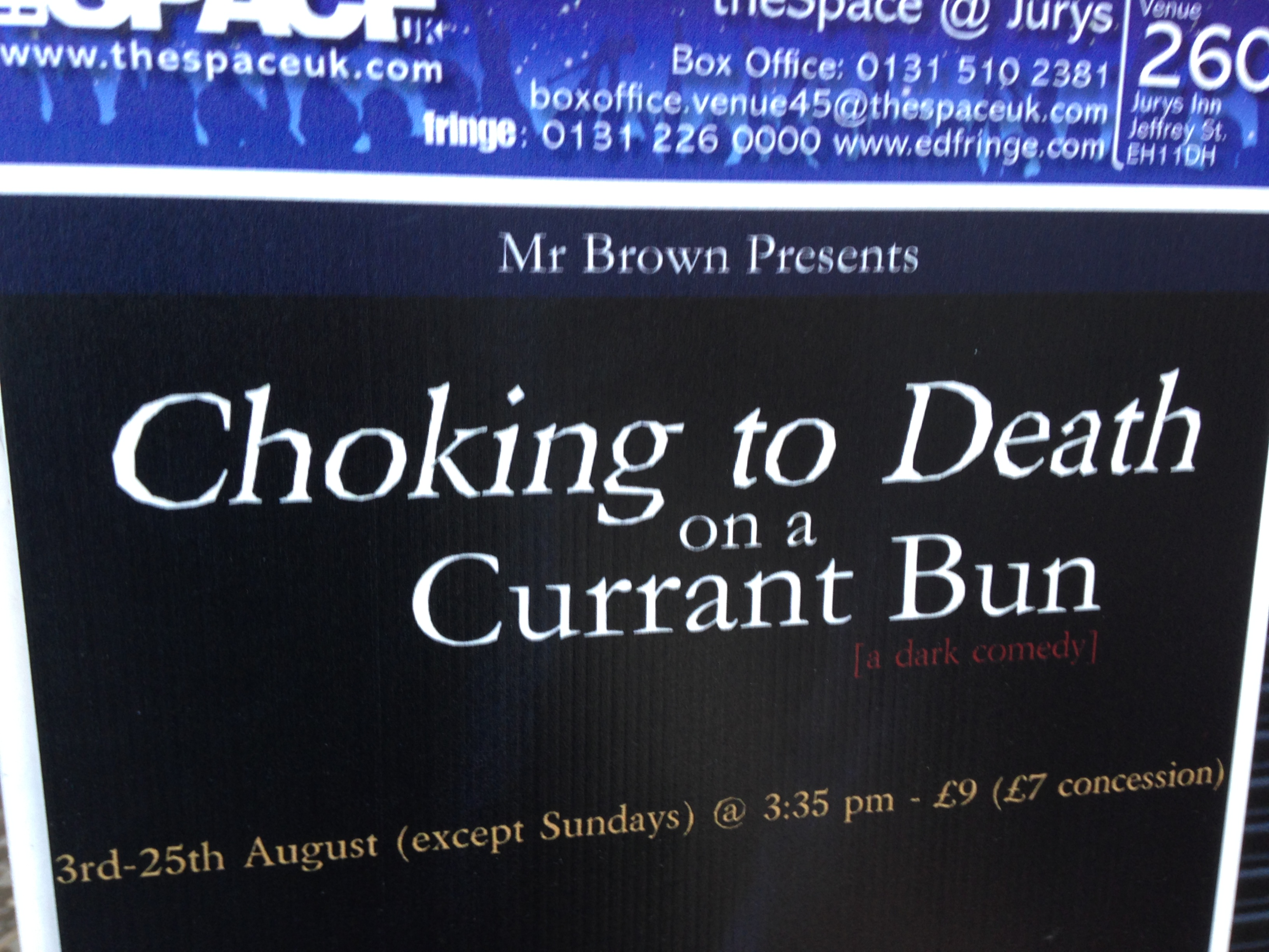 Choking to Death on a Currant Bun