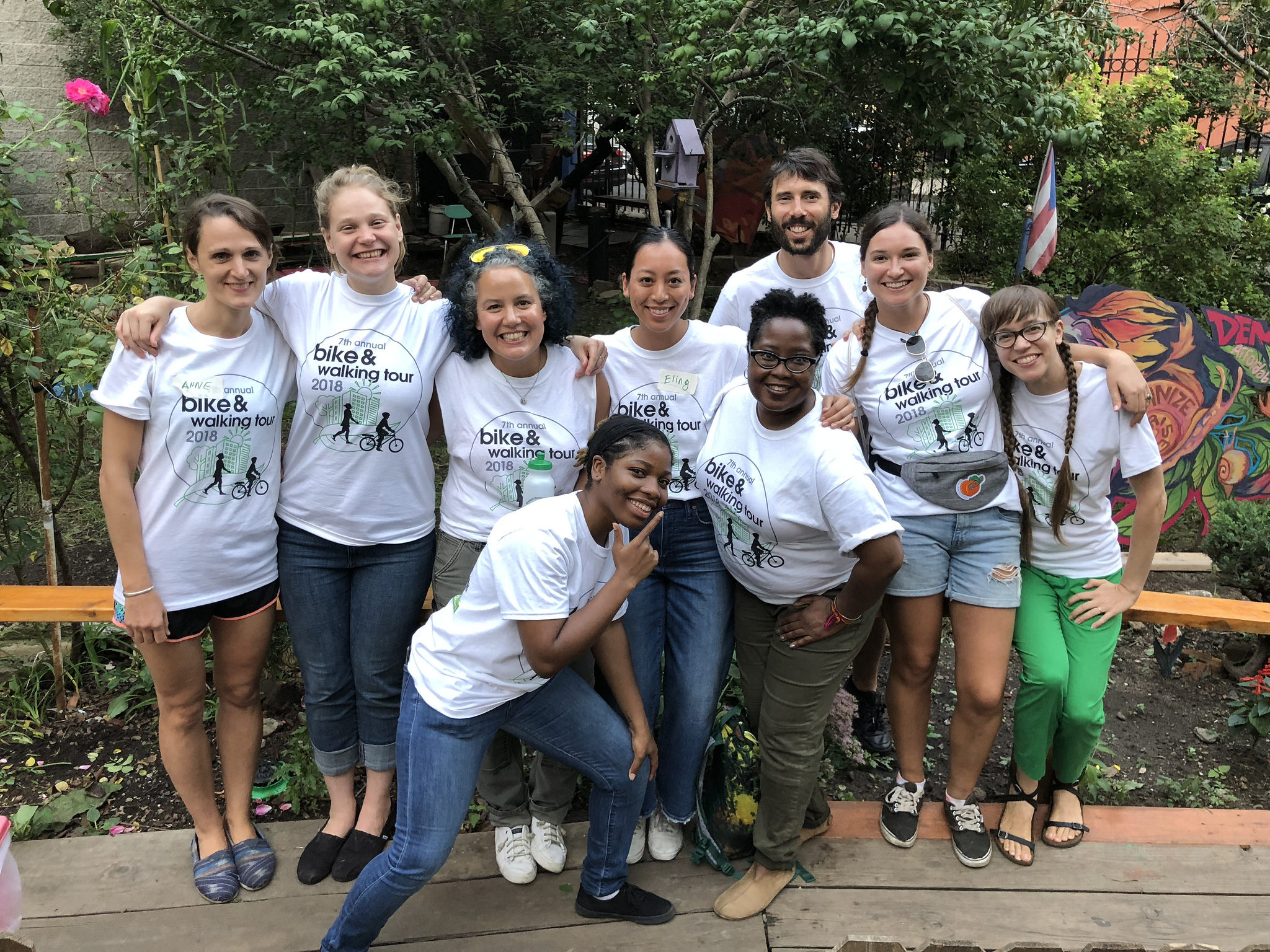 Group photo in community garden